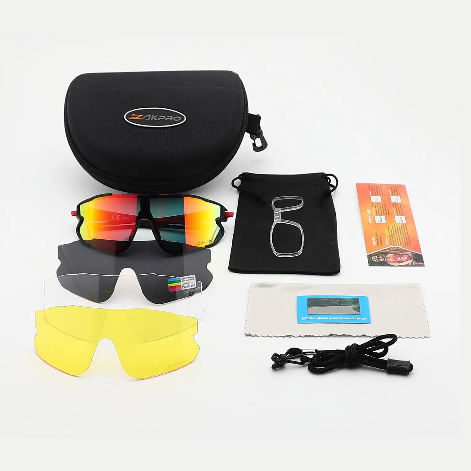 Zakpro Professional Outdoor Sport Sunglasses (Fluorescent Green)