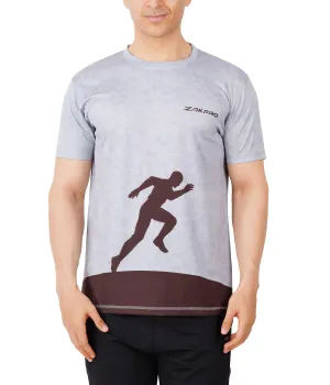 Zakpro Sports Men's Running T-Shirt (Grey Run)