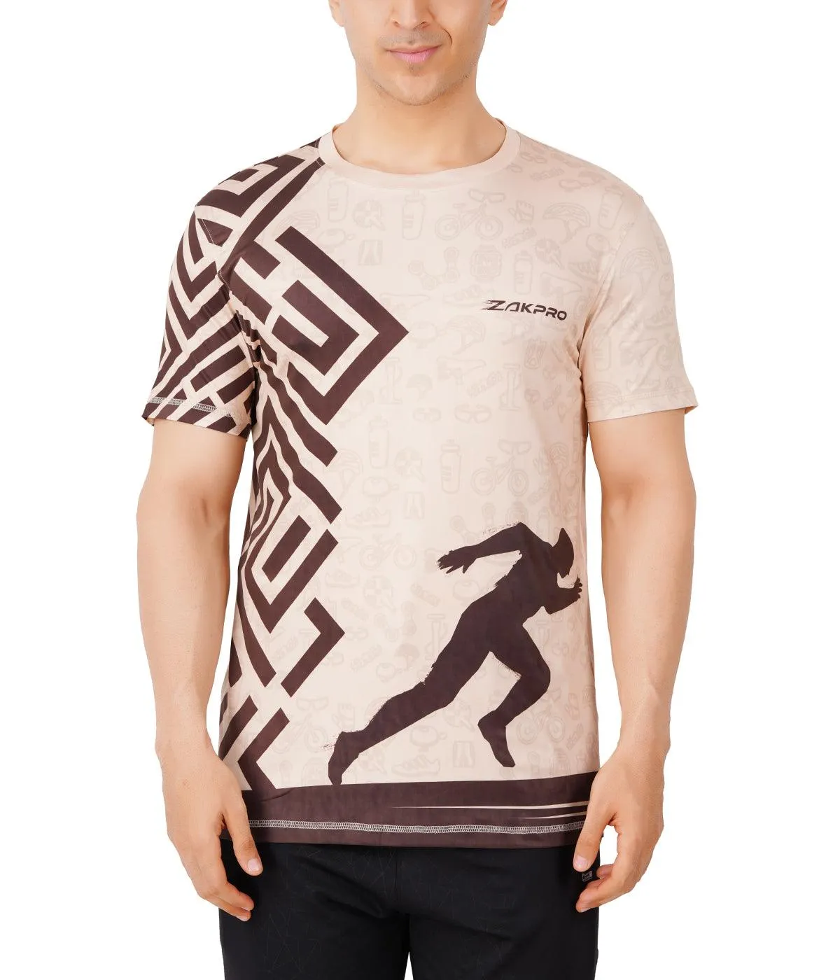 Zakpro Sports Men's Running T-Shirt (Maze Run)