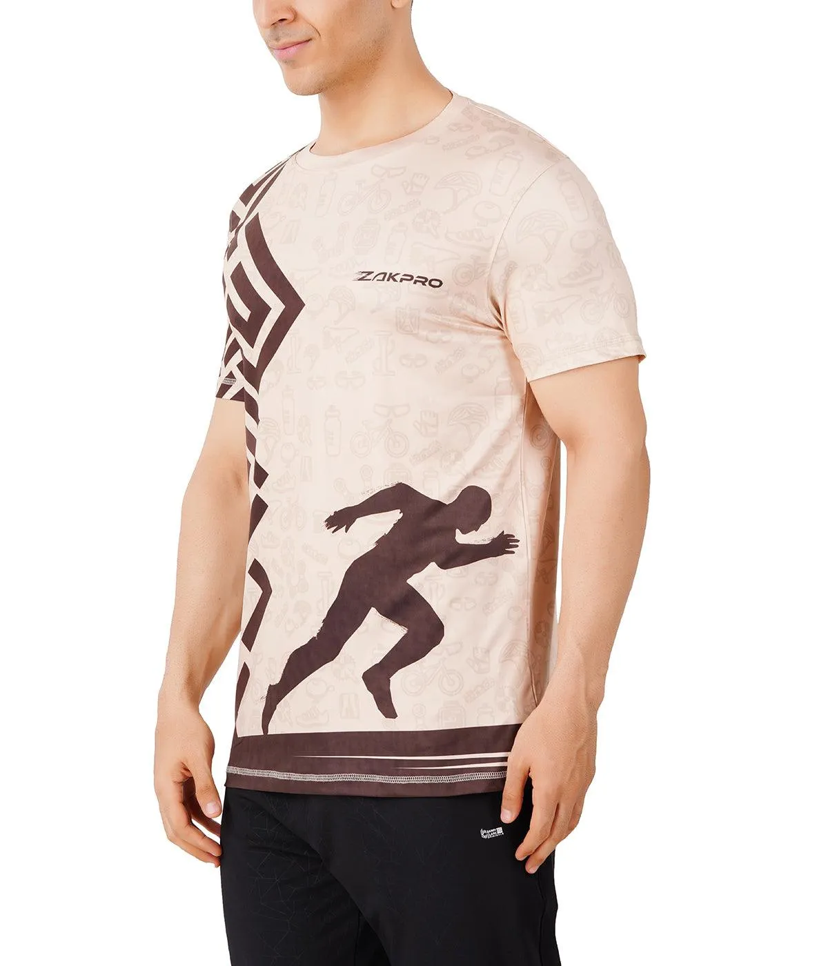 Zakpro Sports Men's Running T-Shirt (Maze Run)